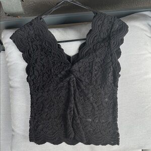 Elegant Black Lace Top
